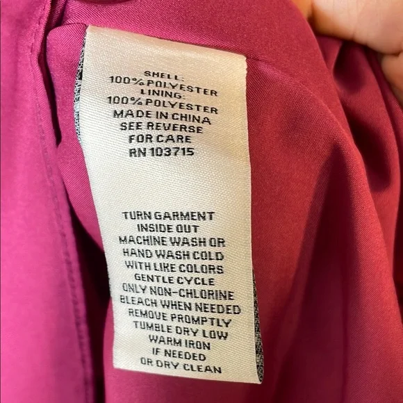 NWT. Nanette Lepore 12 Raspberry Radiance High Neck Long Sleeve Dress. - Picture 8 of 12